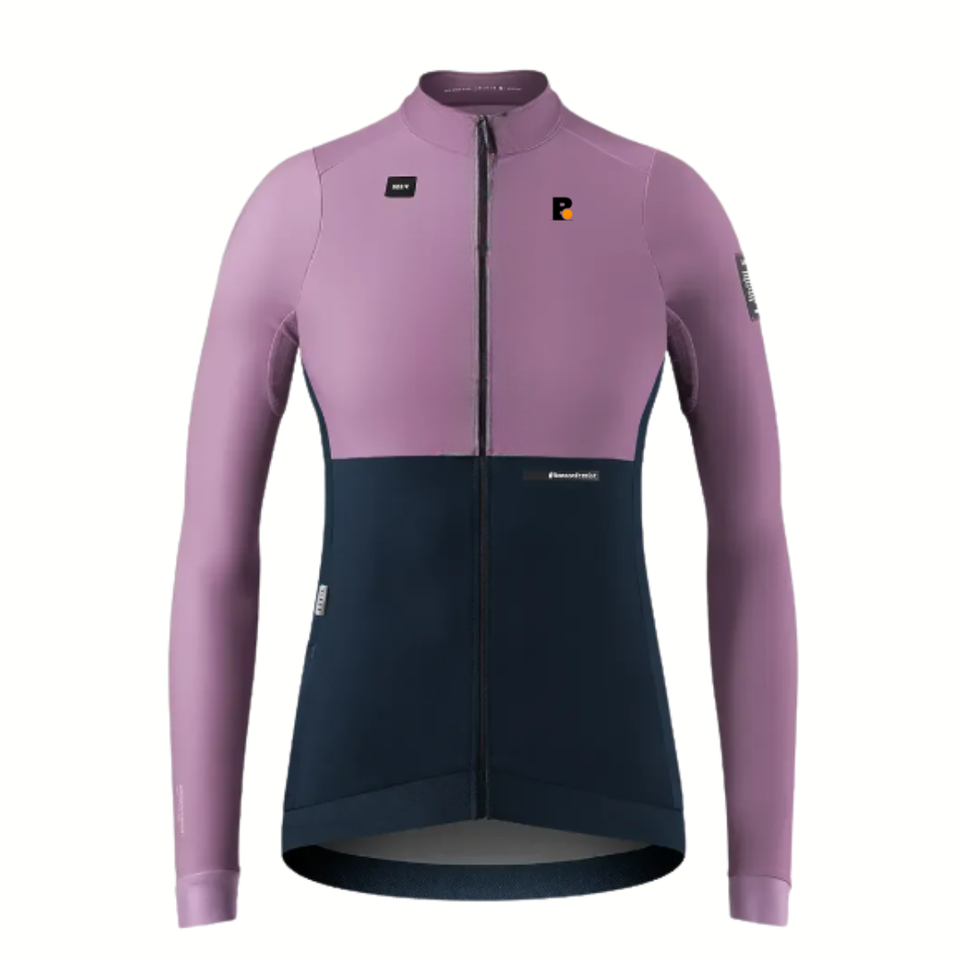 Campera térmica mangas largas morado y azul
