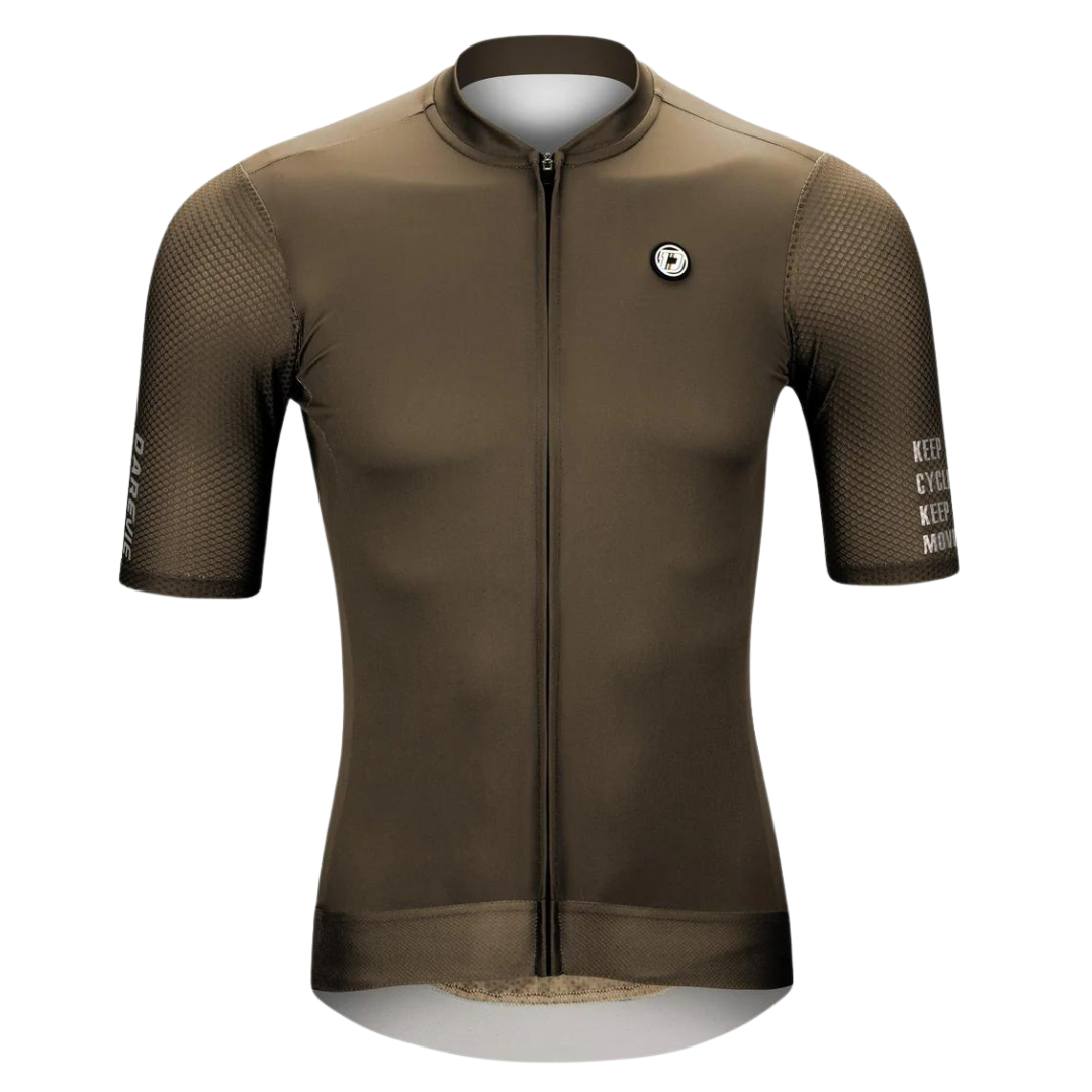 Camiseta De Ciclismo Lisa Marrón