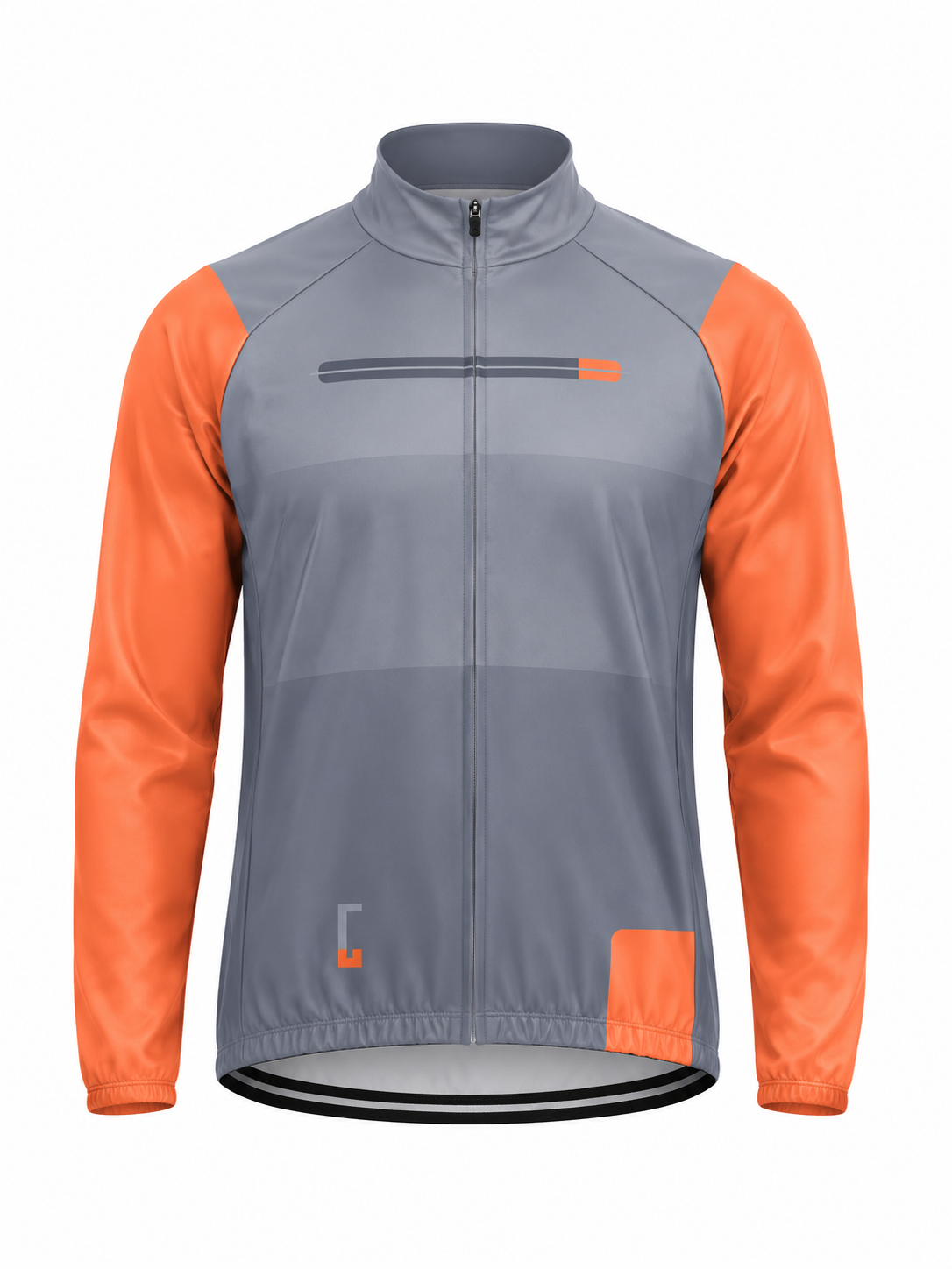 Campera térmica gris con naranja