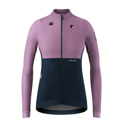 Campera térmica mangas largas morado y azul