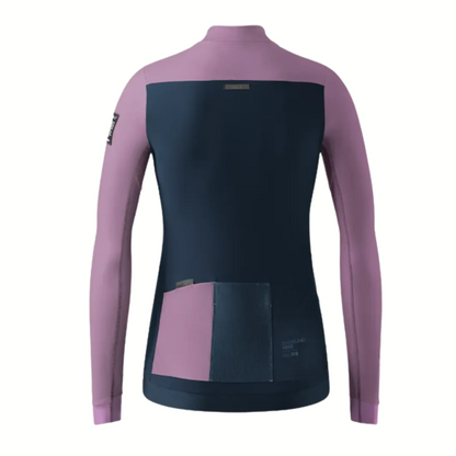 Campera térmica mangas largas morado y azul