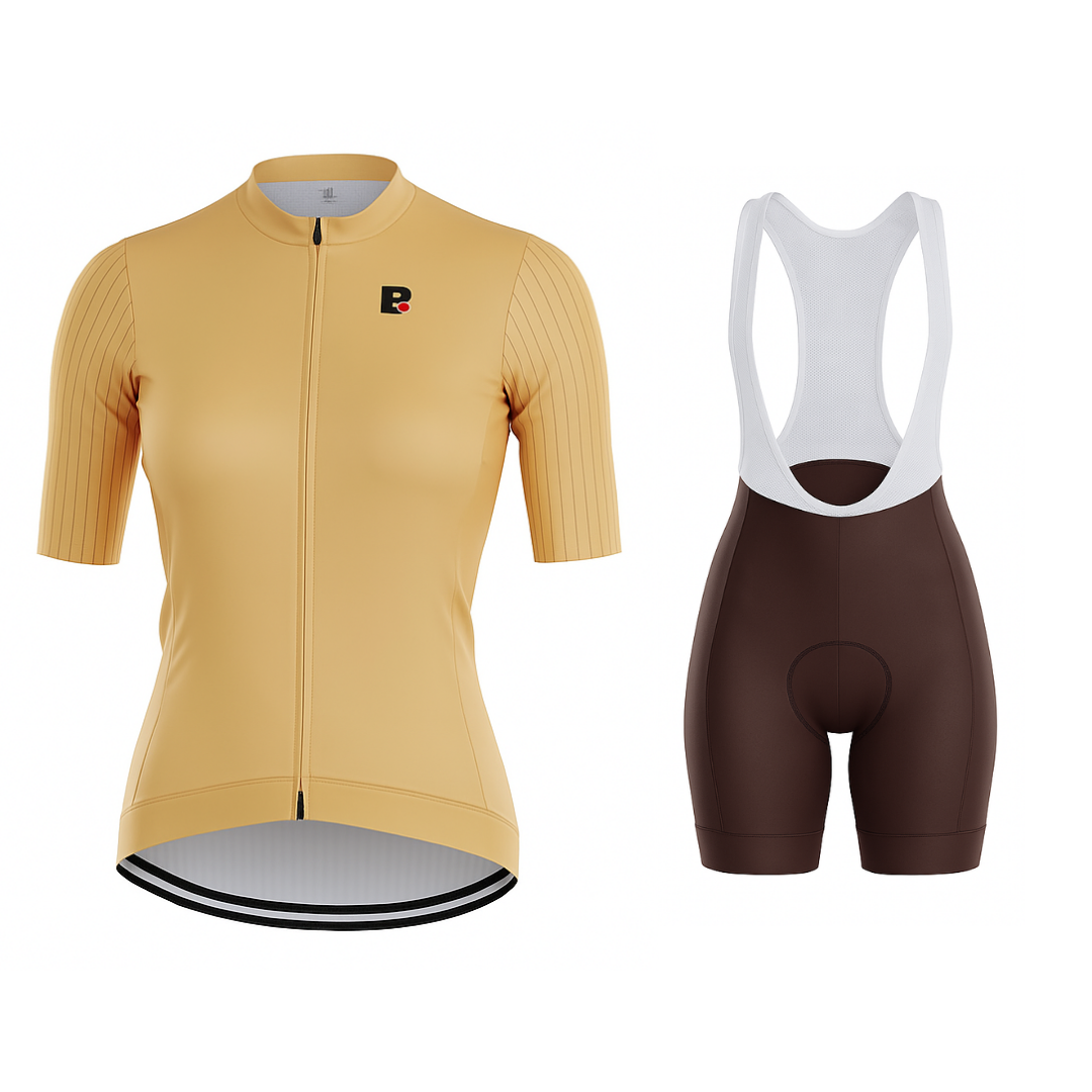 Conjunto amarillo con marron