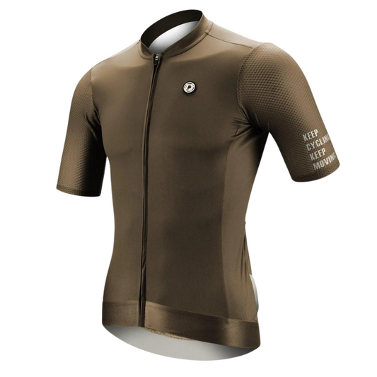 Camiseta De Ciclismo Lisa Marrón