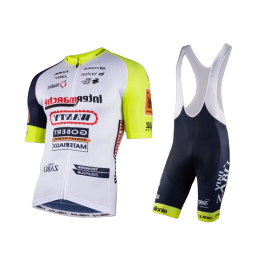 Conjunto térmico corto blanco y amarillo