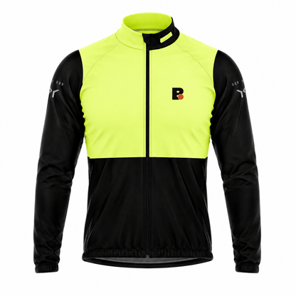 Campera negra y amarillo fluor