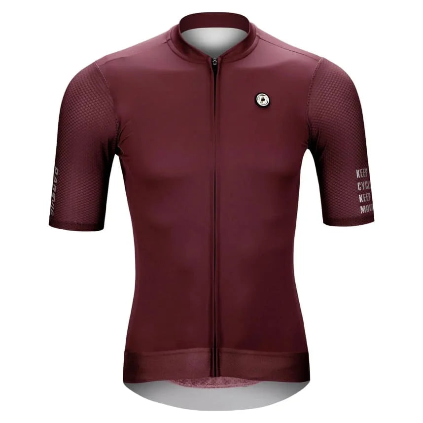 Camiseta De Ciclismo Lisa Bordó
